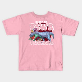 Ready to rawr preschool Kids T-Shirt